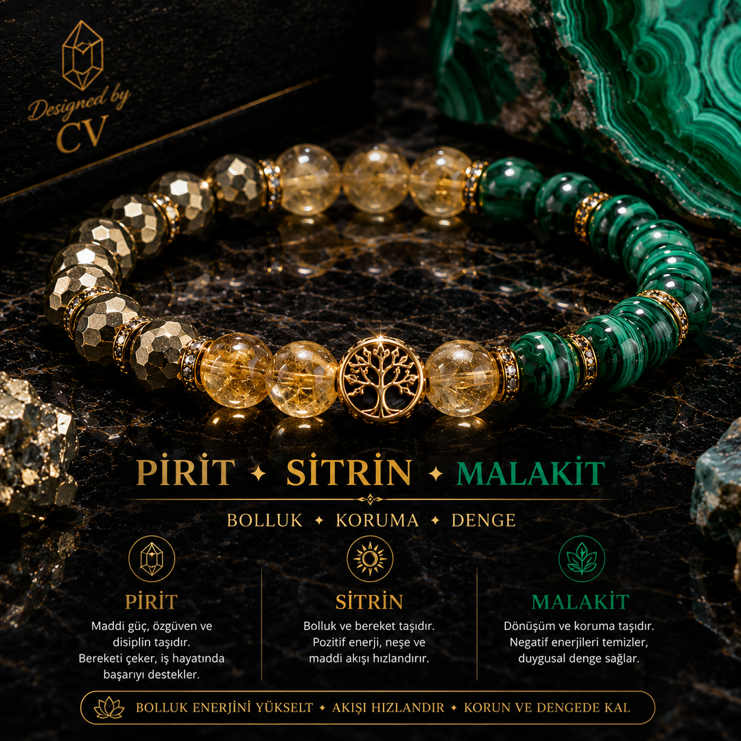 PİRİT+SİTRİN+MALAKİT